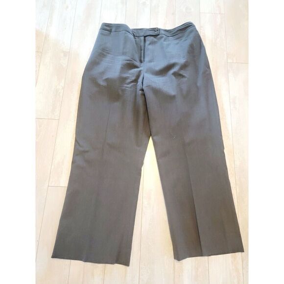 Pendleton 18W Women's Wool/Spandex Vintage Trouser Pants Charcoal Gray No Pckts - Picture 3 of 10